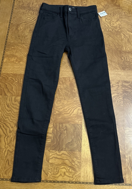 NWT Girls OLD NAVY Rockstar Extra High Rise Black Jeggings Jeans Size 10 Stretch