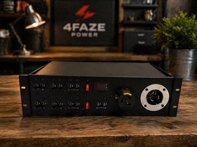 4FAZE POWER 50A 120V Rack Mount PDU, 10 Outlets, Amp/Volt Monitor, Breaker