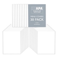 30 Pack Menu Covers 8.5 x 11 Inches Single Page 2 View Restaurant Menu Holder