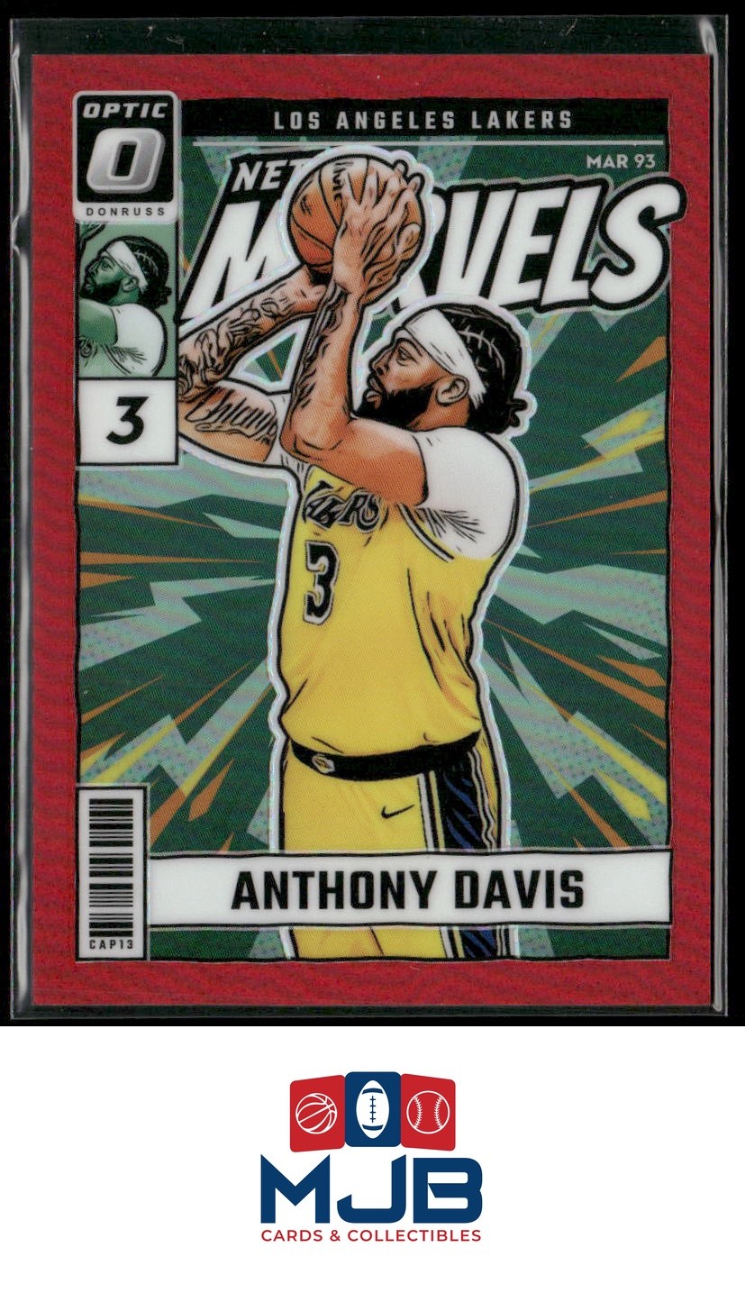 2024-25 Donruss Optic Anthony Davis Net Marvels Red #/99 #5 Los Angeles Lakers