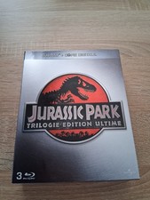 COFFRET BLU-RAY et DVD JURASSIC PARK 1ere TRILOGIE COMME NEUF