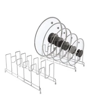 2 pack, pot cover rack, cutting board rack, kitchen cabinet or counter baking...