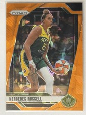 2024 Panini Prizm WNBA Ice Orange Prizms #109 Mercedes Russell Seattle Storm