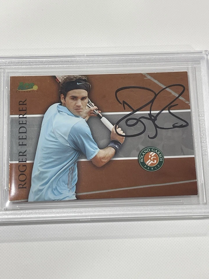 Roger Federer Signed Ace French Open Card Slabbed Beckett BAS COA Auto a - Image 3 of 4