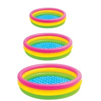 3 Sizes Inflatable Baby, Toddler, Kids Rainbow Paddling Pool for Outdoor Garden