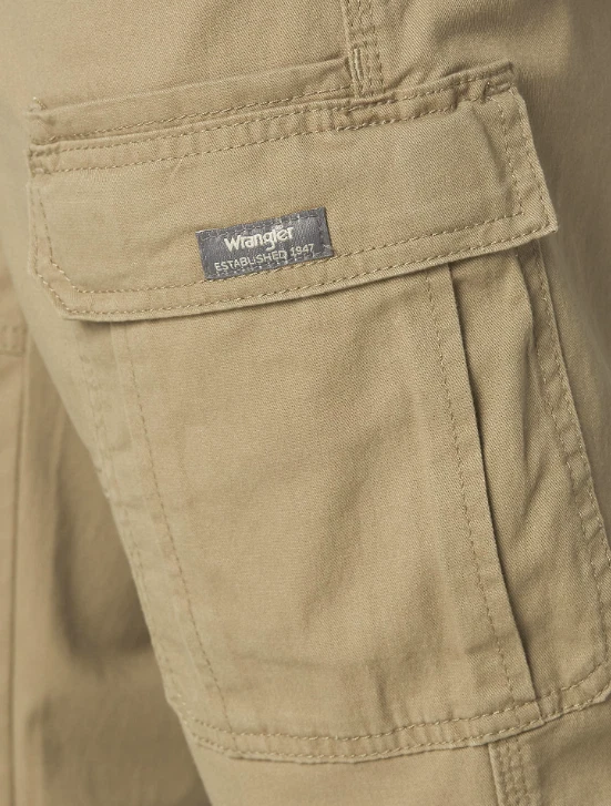Pantalones cargo Wrangler para hombre con elástico calce relajado madera de olmo caqui beige TODAS LAS TALLAS Foto 3 de 4