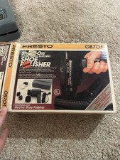 Presto Shine-On Electric Shoe Polisher Set Model 08701 with Accessories  Case