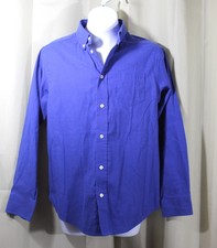 Chaps Stretch Blue Button Down Dress Shirt Long Sleeve Boys M 10-12
