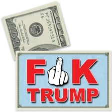 50 Pack F**K Trump Fake Prank 100 Dollar Bills Money with a Middle Finger!