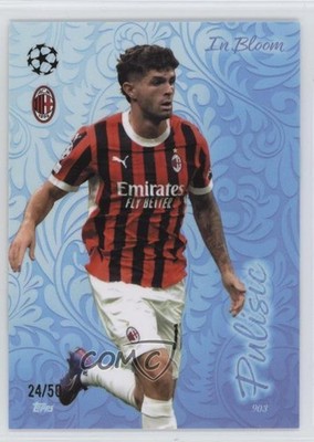 2024-25 Topps Total Football In Bloom Blue /50 Christian Pulisic #903 14dq