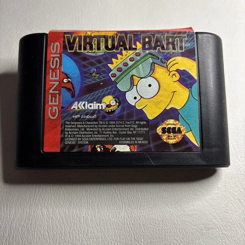 Virtual Bart for Sega Genesis Cartridge Only Tested