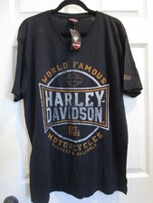 HARLEY DAVIDSON MEN'S IMPERIAL ASPHALT  PALM BEACH, FL  BLACK T-SHIRT  SIZE XL