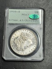1900 O Morgan Silver Dollar PCGS MS63 CAC OGH Rattler Stunning BU $1 Coin (3494)