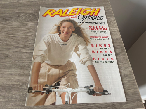 Original Raleigh Cycle Options Bikes Dealership Brochure 1980s