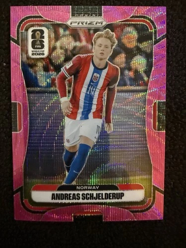 Andreas Schjelderup 2026 Panini Prizm FIFA World Cup Pink Wave /45 #335 Norway
