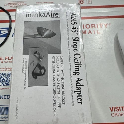 MinkaAire 45 Degree Slope Ceiling Fan Adapter, A245-BN - Brushed Nickel - Picture 8 of 9