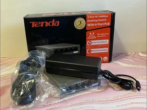 Tenda TEF1105P-4-63W 5 Port 10/100Mbps Commutateur de bureau avec 4-Port PoE Nouveau dans la boîte
