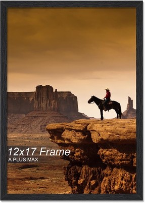 A PLUS MAX 12x17 Picture Frame, Black Engineered Wood Frame for 12 x 17 Inch ...