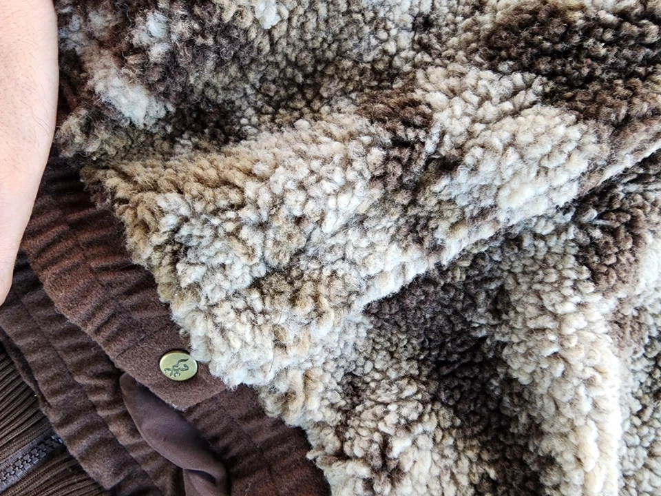 Vtg Browning Wool Blend High Pile Sherpa Pants XL Jacket 2XL Polartec Camo  - Image 2 of 4