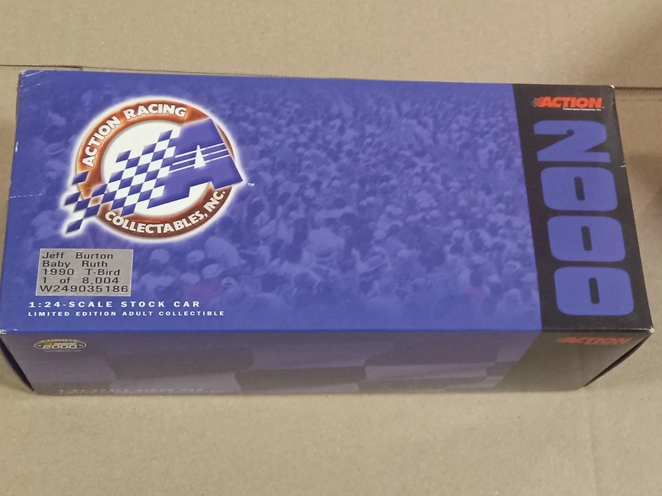 Action Jeff Burton #8 Baby Ruth 1990 Ford Thunderbird 1:24 Diecast Stock Car Foto 3 de 4