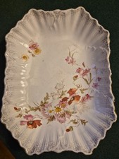 Antique Ludwig Wessel Imperial Bonn Floral Serving Dish Germany