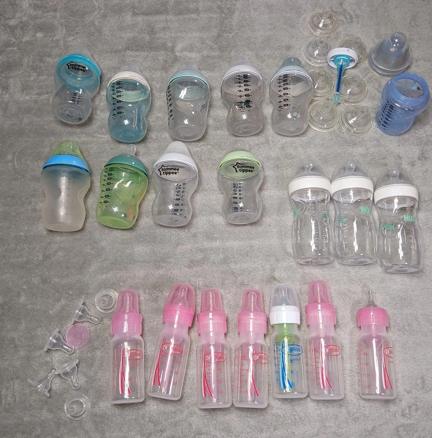 Baby Bottle Lot 20 Tommee Tippee NUK Dr Browns Anti Colic Natural Flow BPA Free
Opens in a new windo
