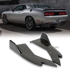 Rear Bumper Lip Diffuser Splitter Spoiler Glossy Black For Dodge Challenger SRT