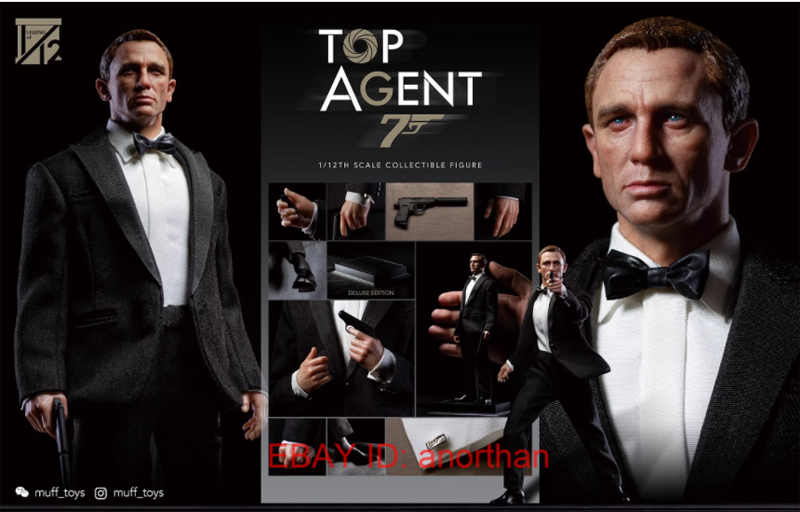 Muff Toys MU003 Top Agent 007 James Deluxe Ver. 1/12 Scale