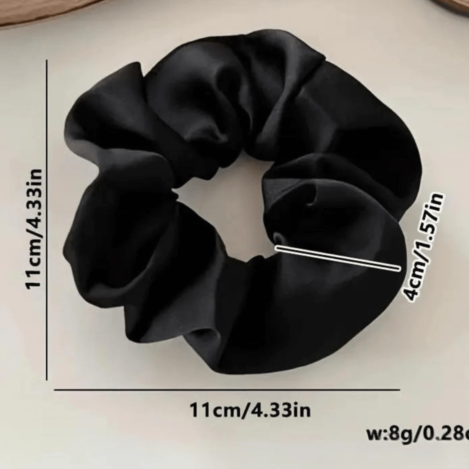 5pcs Hair Bands Elegant Satin Scrunchies Retro Style Soft Elastic Band for Women