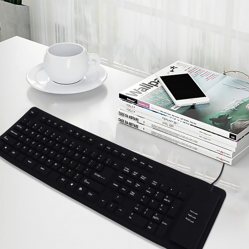 Wasserdichte Silikon Tastatur Tragbare Notebook Tastatur Slient Tastatur - Bild 10 von 12