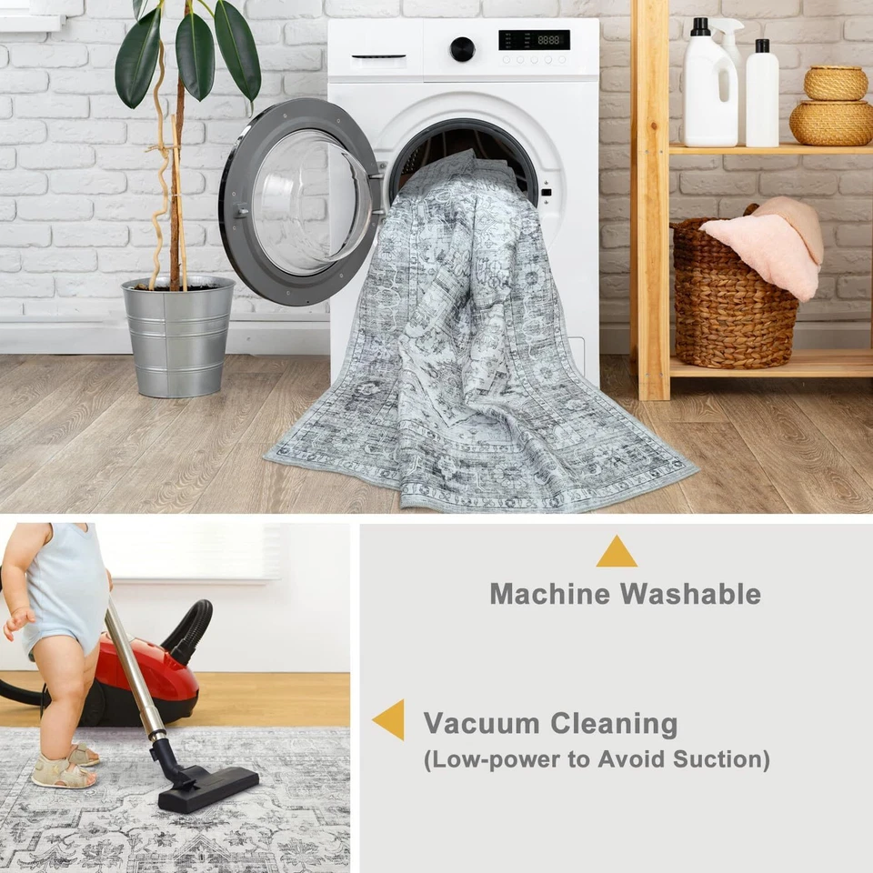 Alfombra Mandala - Lavable a Máquina, Resistente a Manchas, Diseño Colorido Foto 4 de 4