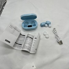 Brand new Blue Bluetooth wireless earbuds ear Buds with charging cord case