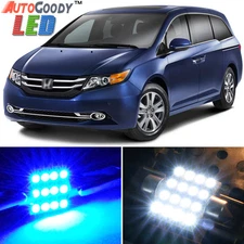 17 x Premium Blue LED Lights Interior Package Kit for Honda Odyssey 11-19 + Tool