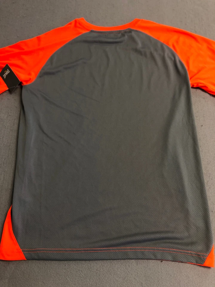 Camisa Everlast Juvenil Niño Extra Grande 18/20 Naranja/Gris Manga Corta Camiseta Lisa Foto 3 de 4