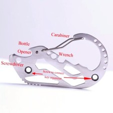 Stainless Steel Collectable Keyrings with Carabiner Clip for sale