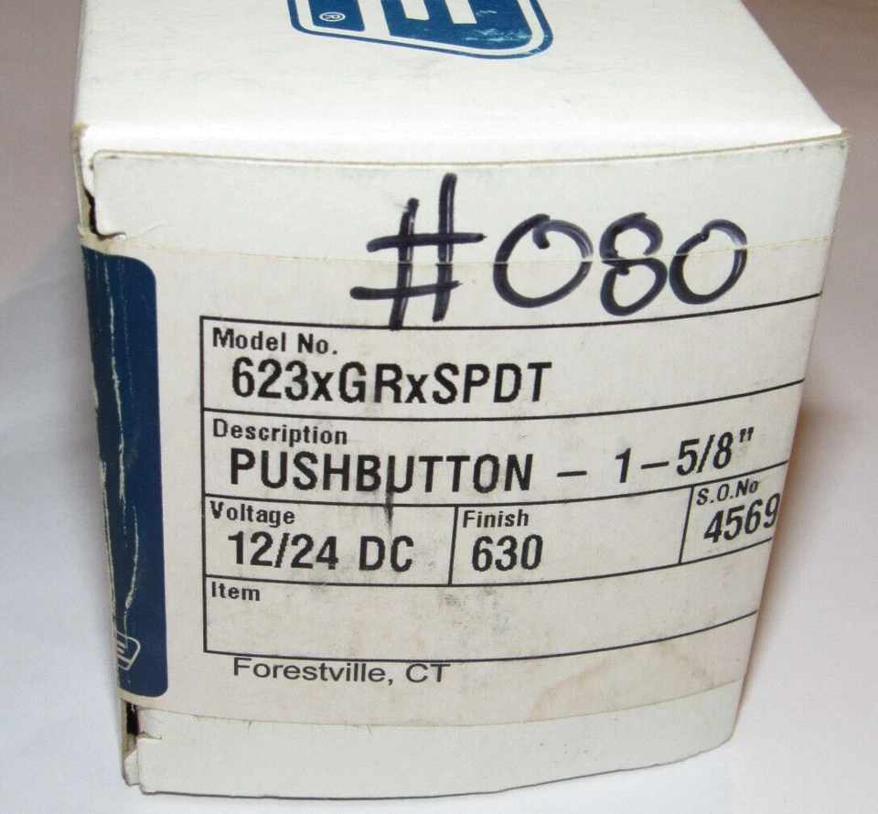 NEW SCHLAGE 623 GREEN HEAVY DUTY MOMENTARY PUSHBUTTON SWITCH! SPDT W/SWITCHPLATE - Image 2 of 4