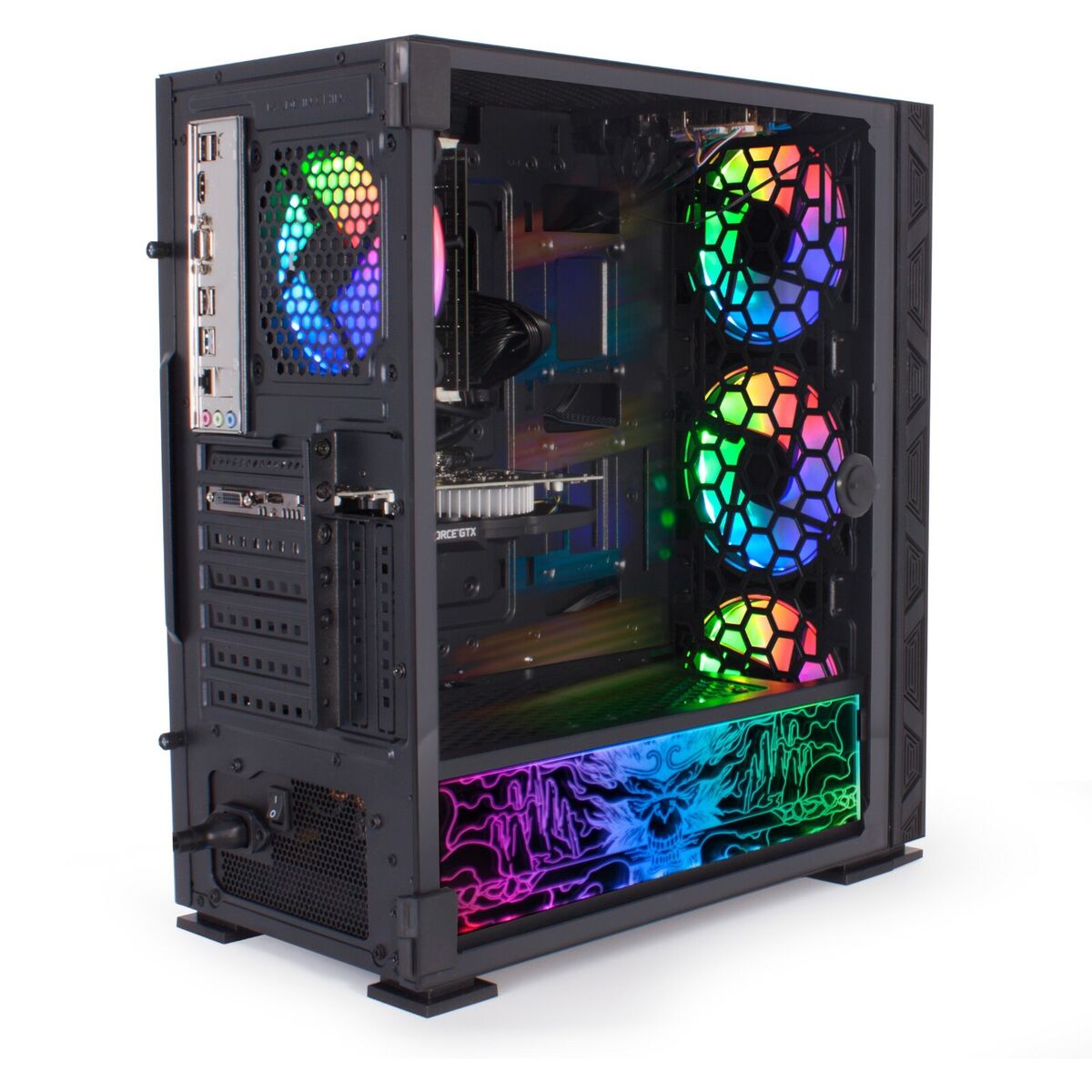 Gaming PC i7 Computer Bundle Intel Quad Core i7 16GB 1TB Win 10 GTX 1050Ti  RGB