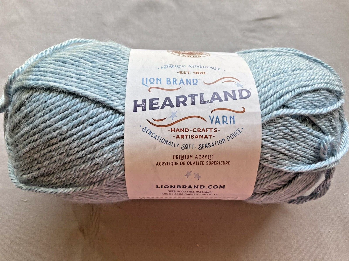 Lion Brand Yarn HEARTLAND VOYAGEURS 106 Blue UNUSED 251 yards 1 Skein