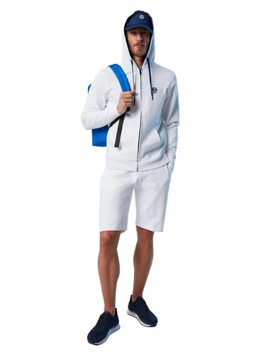 Felpa North Sails uomo con cappuccio maglia manica lunga con zip casual logo - Foto 7 di 7