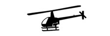 7" us military aircraft silhouette robinson 22 bumper sticker decal usa made