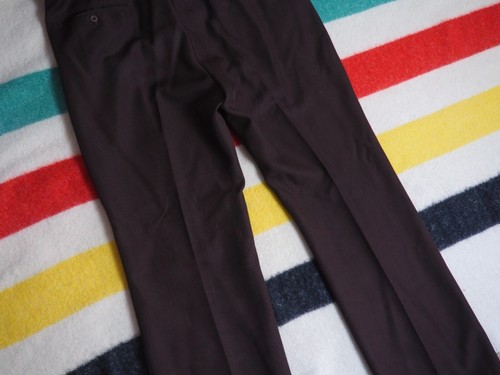 Pantaloni eleganti hippy vintage anni 70 marrone moka scuro poli retrò uomo 37x32 - Foto 8 di 9