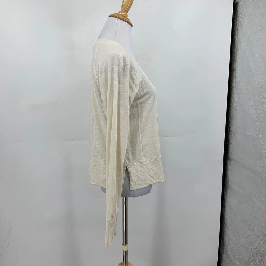 athleta classic slub long sleeve breathable crew shirt