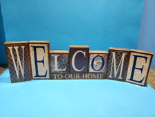 Wooden Welcome BlocksTo Our Home Blocks