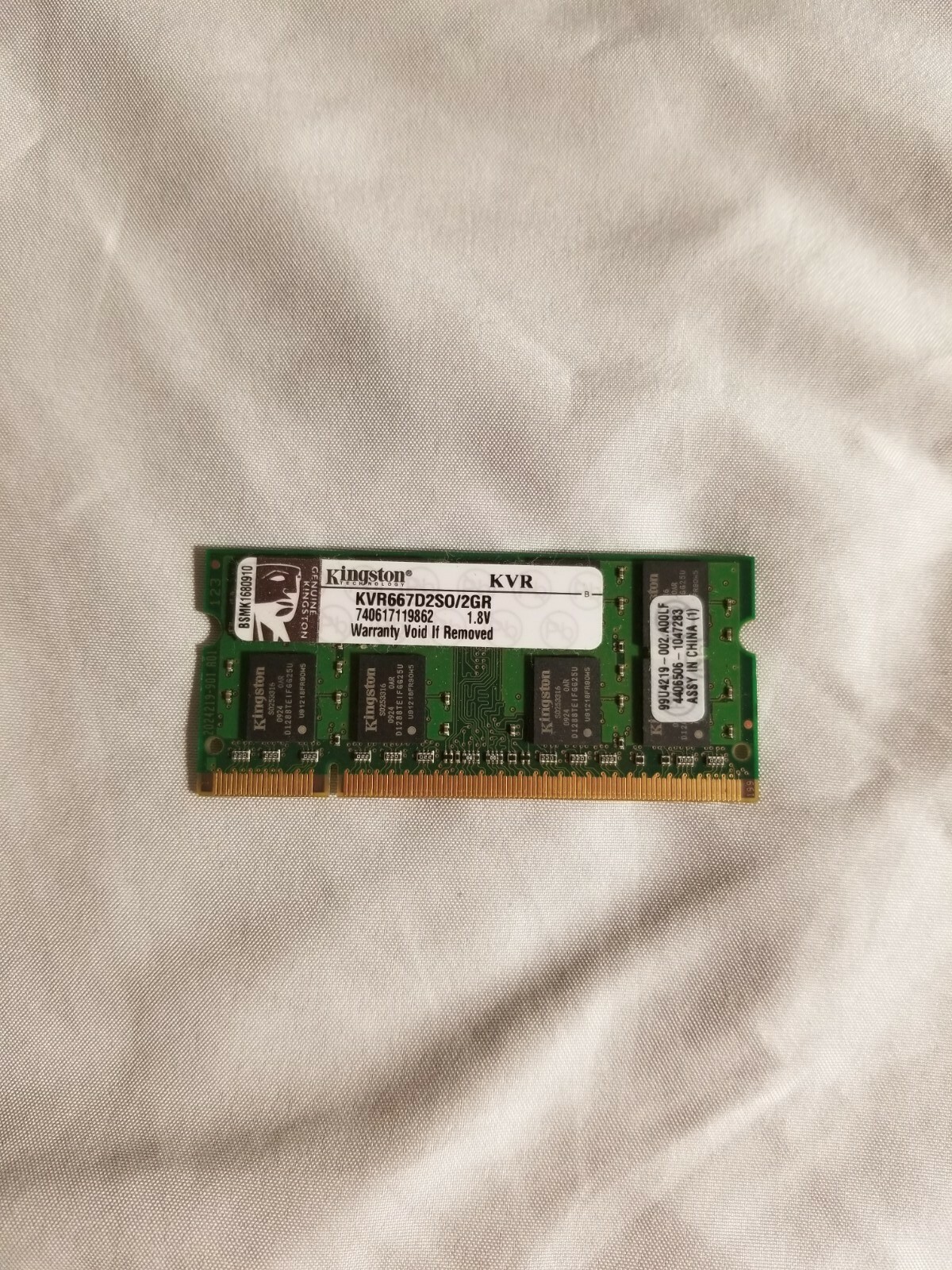 Kingston 2gb ddr2 2gb pc5300 sodimm 667mhz (740617119862)