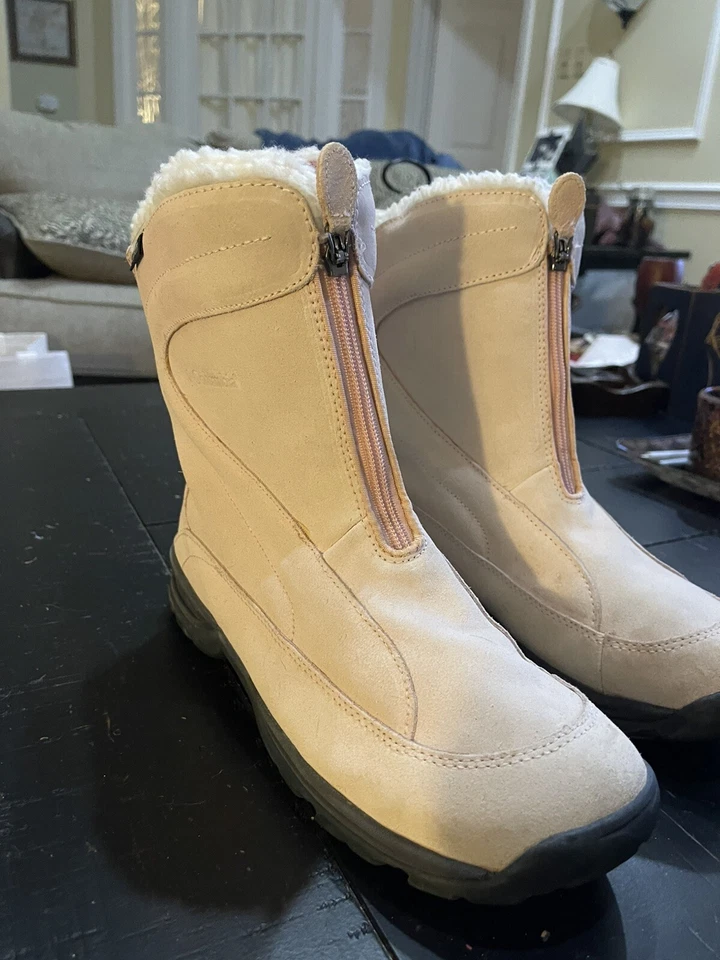 Columbia Vallara водонепроницаемый изолированный молнии ботинки бежевый размер 10 - Изображение 2 из 4