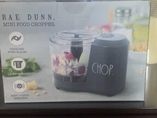 Rae Dunn Mini Food Processor, Food Chopper Small Kitchen Appliances NEW!! Gray