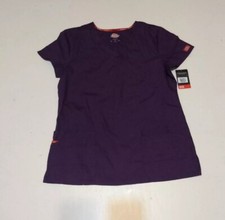 Women's Size Large Dickies V-Neck Short Sleeve Purple Scrub Top