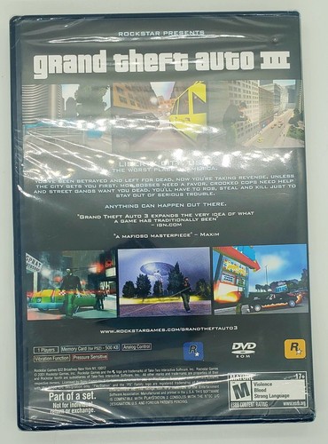 Grand Theft Auto III PlayStation, 2003) Black Label Brand New - Factory Sealed🔥 - Picture 12 of 12