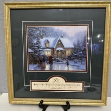 Thomas Kinkade "Skater's Pond" Framed Print with Joy to the World Inc COA  14"