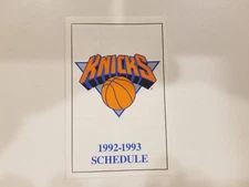 New York Knicks 1992/93 NBA Basketball Pocket Schedule - Team